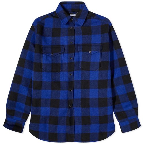 VETEMENTS Flannel Shirt Jacket - Blue/Black - UE64SH260BN