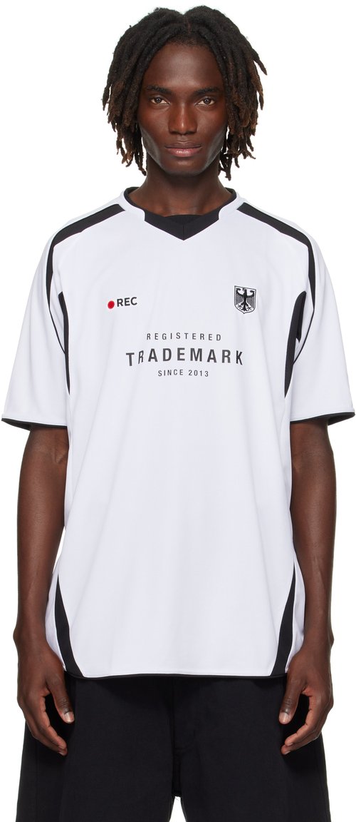 VETEMENTS Trademark Football Jersey - White - UH76TR500W