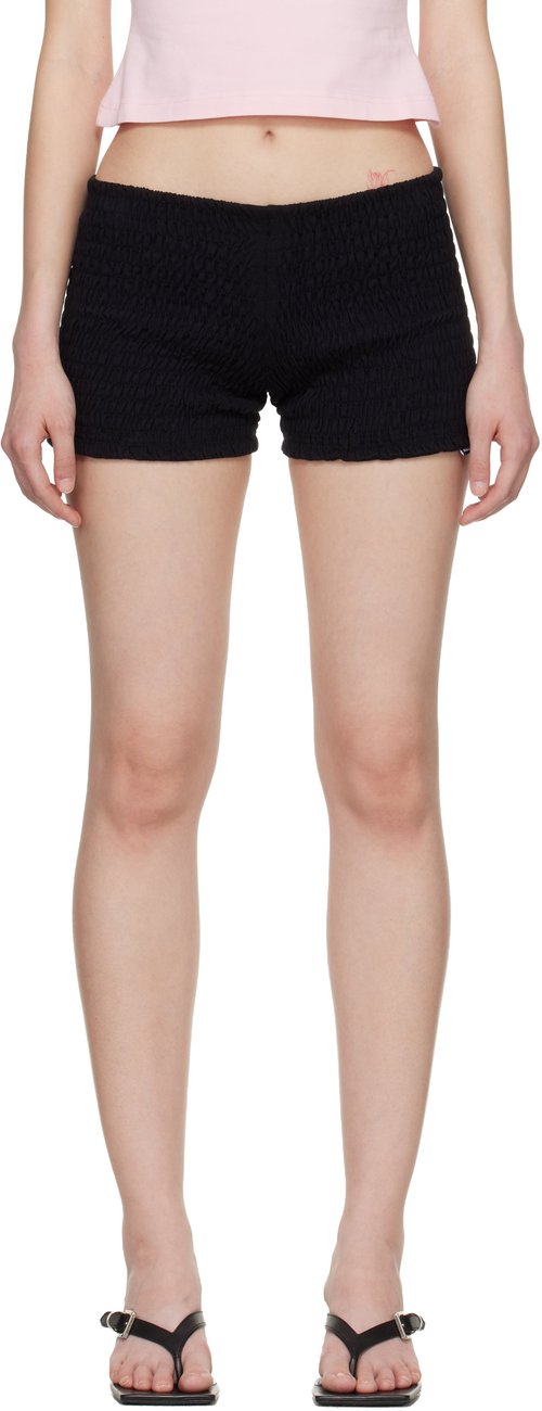 VETEMENTS Gathered Shorts - Black - WE76SS423B