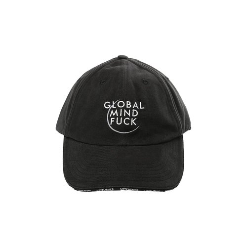 VETEMENTS Global MF Cap - Black - UE76CA332B