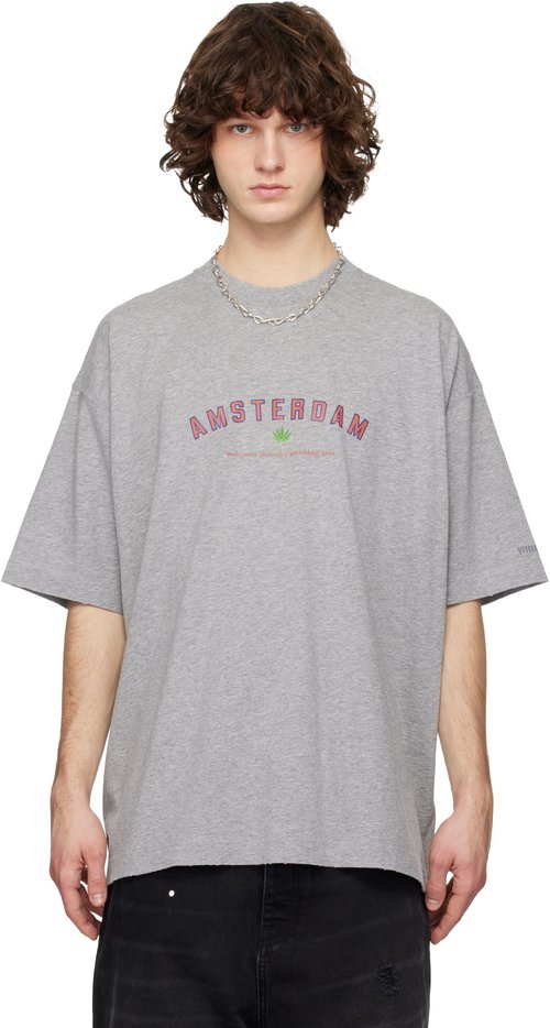 VETEMENTS Amsterdam T-Shirt - Washed Out Greyelange - ME76TR252GX