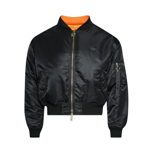 VETEMENTS Leather Crosses Bomber Jacket - Black - ME76BJ004B
