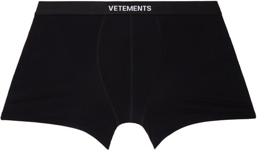 VETEMENTS Logo Boxers - Black - MA66UN100B