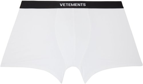 VETEMENTS Logo Boxers - White - MA66UN100W