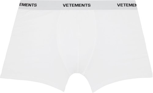 VETEMENTS Logo-Woven Boxer Briefs - White - MA66UN120W