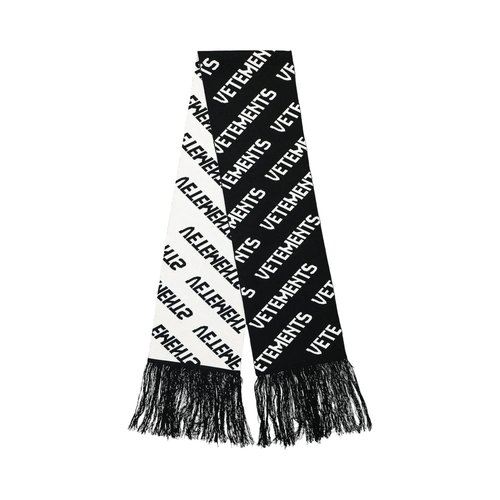 VETEMENTS Monogram Scarf | Size Onesize - UE54SC100B9677BLAC