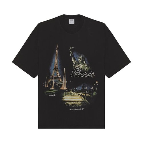 VETEMENTS Paris Tourist T-Shirt - Black - ME76TR244B
