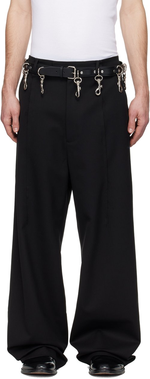 VETEMENTS Pinched Tailored Trousers - Black - ME76TP020B