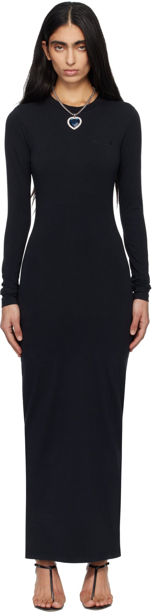 VETEMENTS Ribbed Maxi Dress - Black - WE76DR540B