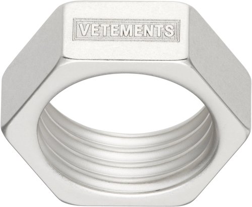 VETEMENTS Screwnut Ring - Silver - UH76RI200S