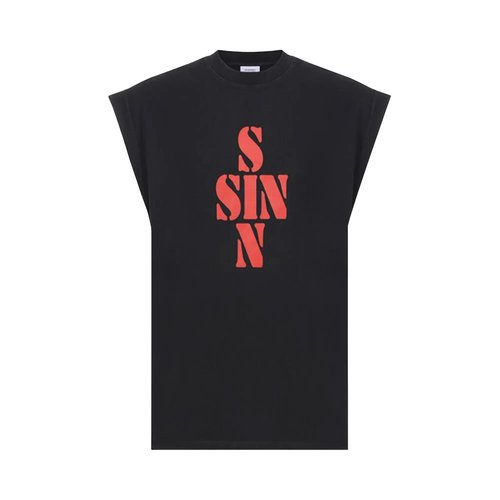 VETEMENTS Sin Sleeveless T-Shirt - Black - ME76TR197B