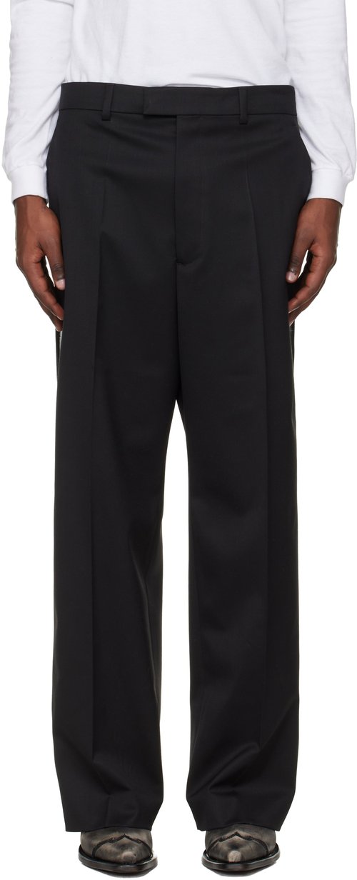 VETEMENTS Taped Tailored Trousers - Black - ME76TP026B
