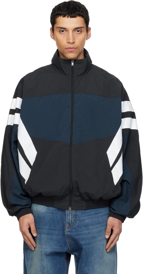 VETEMENTS & Taped Track Jacket - Black/Blue - ME76GJ113BN