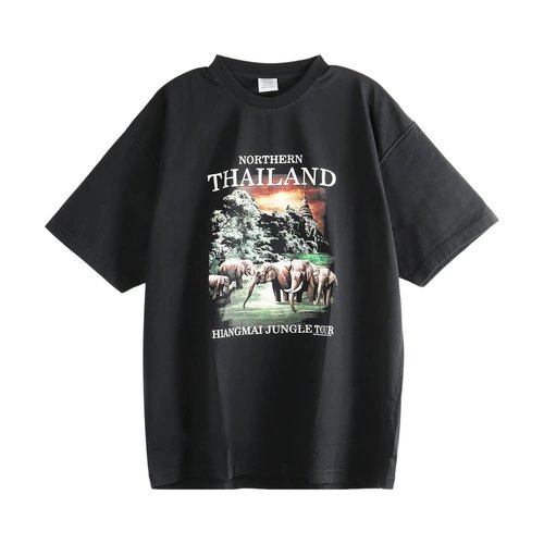 VETEMENTS Thailand Tourist T-Shirt - Black - ME76TR241B