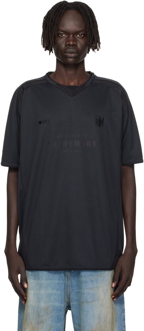 VETEMENTS Trademark Football Jersey - Black - UH76TR500B