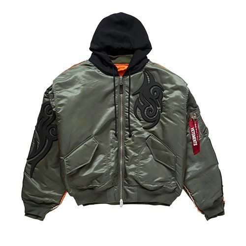VETEMENTS Tribal Reworked Bomber Jacket - UH76BO890GGGREE