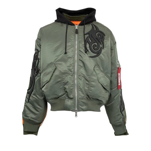 VETEMENTS Tribal Reworked Bomber Jacket - UH76B0890GGGREE