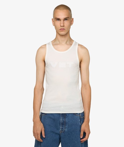 VETEMENTS Vet Tank Top - White - MH76TT220W