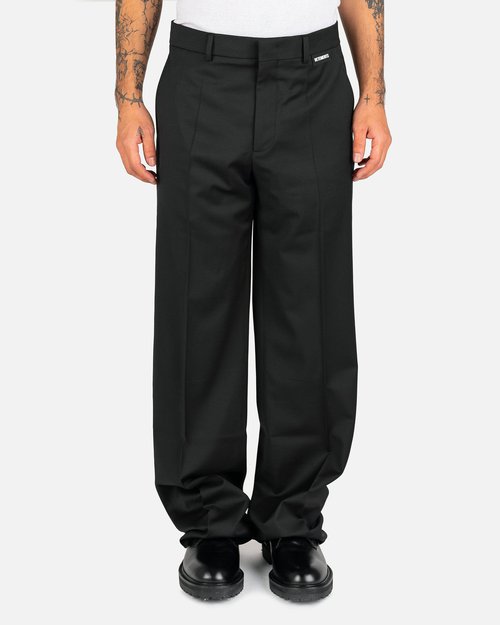 VETEMENTS Wide Leg Tailored Pants - Black - UE52PA460B