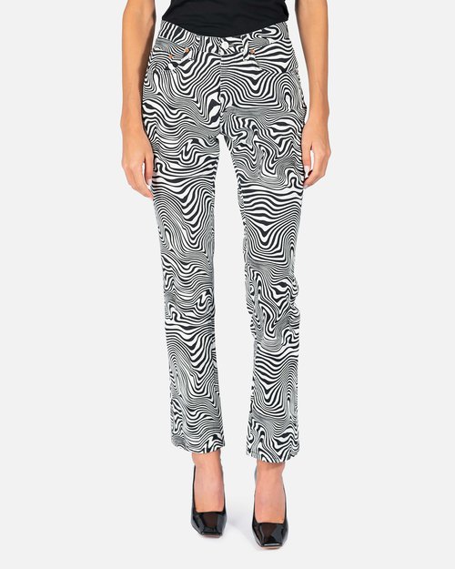 VETEMENTS Zebra Magic Fit Denim - Black/White - WE52PA250Z