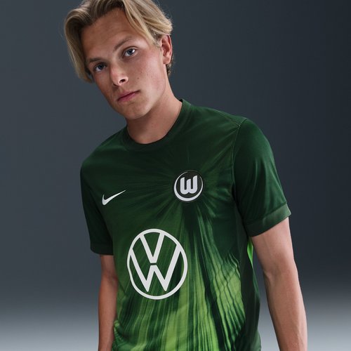 VfL Wolfsburg 2025/26 Stadium Home Nike Replika Kurzarm-Fußballtrikot mit Dri-FIT-Technologie - HQ1562-341