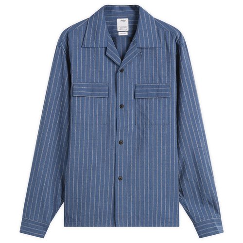 visvim Keesey Stripe Shirt - Navy - 0125205011005