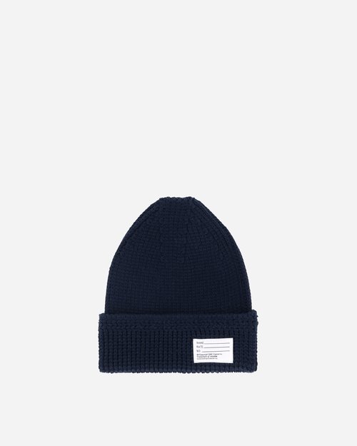 visvim Knit Cotton Beanie Navy - 0125103003008 2