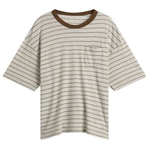 visvim Mondo Border Stripe T-Shirt - Grey - 0126105010004-GRY-GREY