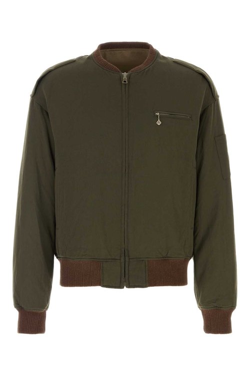 visvim Olive Green Wool Blend Gunner Down Jacket - 0125205013023 OLIVE