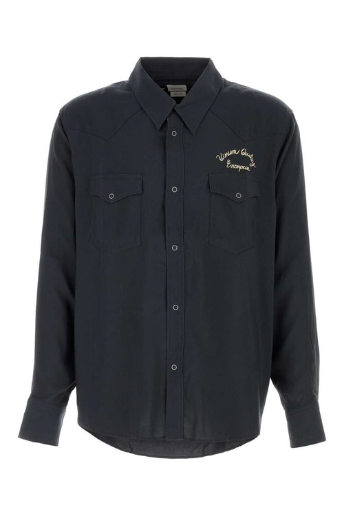 visvim Slate Rayon Shirt - 0125205011007_BLACK