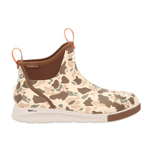 Xtratuf Sport Ankle Deck Camo Round Toe Pull On Rain Boots - Brown