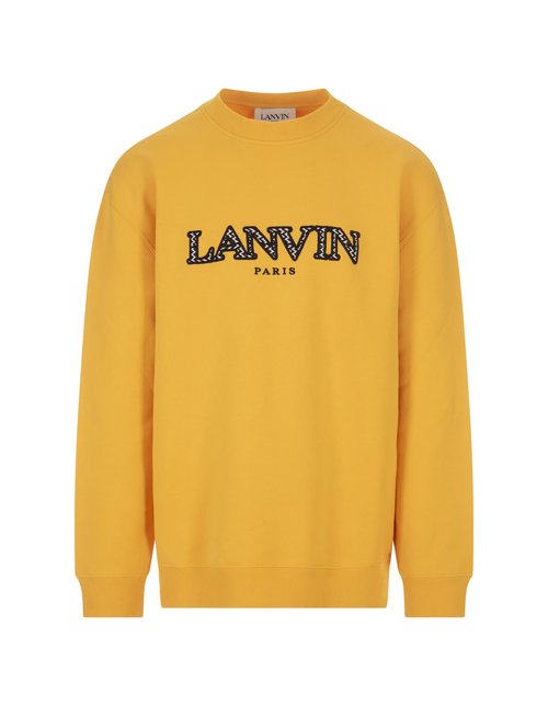 Yellow Sweatshirt With Embroidered Lanvin Curb Logo - RM-SS0004-J209-A23_801
