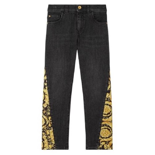 Young Versace Barocco Print Jeans - Blue - 1018318-1A13026-2D600