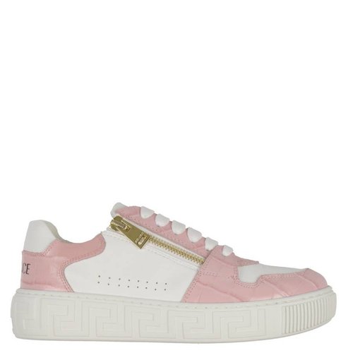 Young Versace Grecca Detail Leather - White - 1013130-1A10383-2W88V KIDS